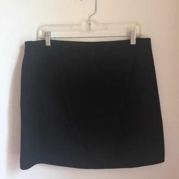 Navy Blue Wool Mini Skirt - Picture 2 of 3